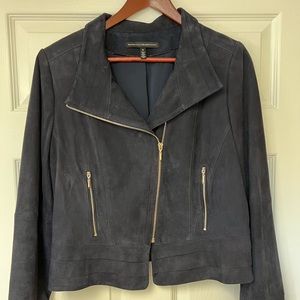 Only worn once navy blue and silver jacket